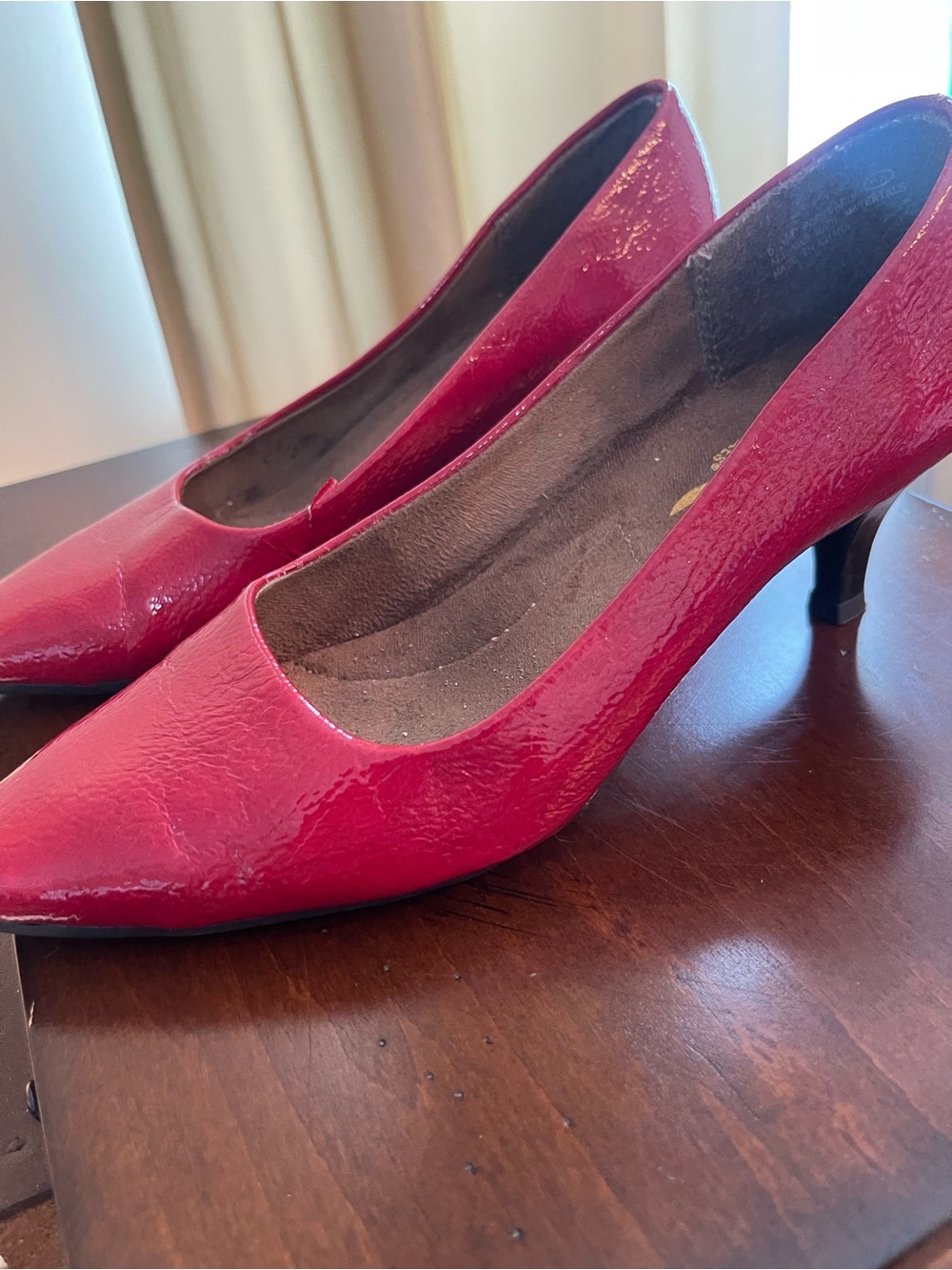Classic Patent Pointed-Toe Pumps in Red by Aerosoles/A2